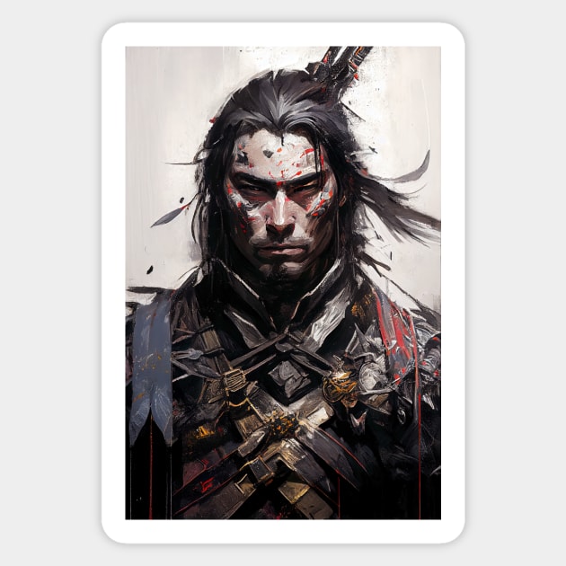 Gothic Samurai - Oil Paint Sticker by ABART BY ALEXST 